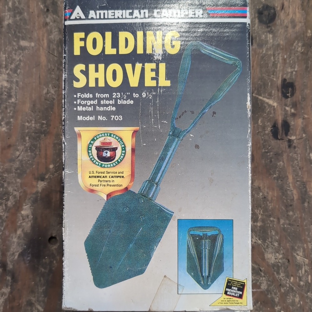 VTG Folding Shovel American Camper #703 Compact Military Entrenching Tool USA